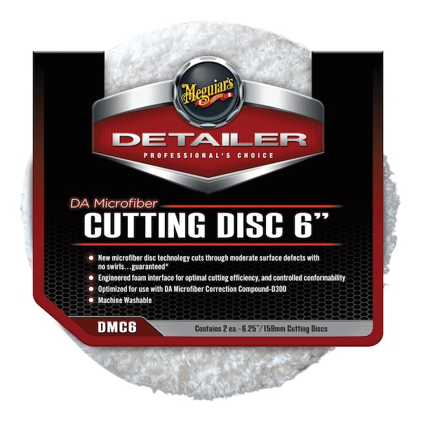 Cuts Through Moderate Surface Defects Without Swirls, Microfiber, 6" Diameter, Set Of 2